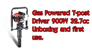 Gas powered Tpost driver and Tpost installation [upl. by Marlon553]